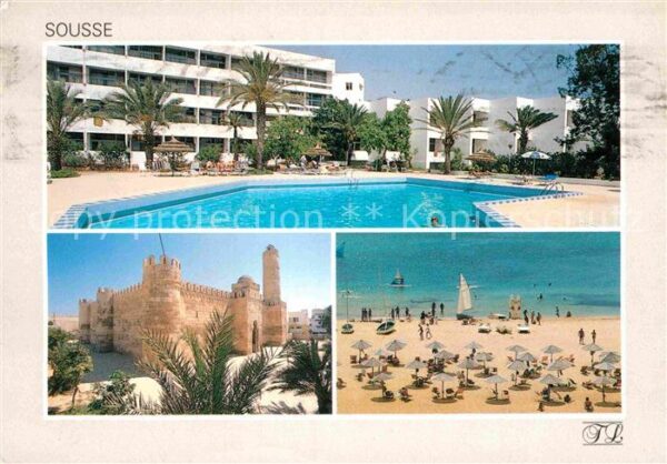SOUSSE  Tunesie Hotel El Ksar Strand Pool Burg