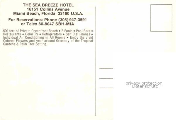 Miami Florida Hotel Sea Breeze – Bild 2