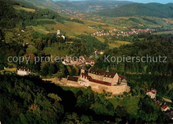 Bensheim Bergstrasse Fliegeraufnahme Schloss Schönberg