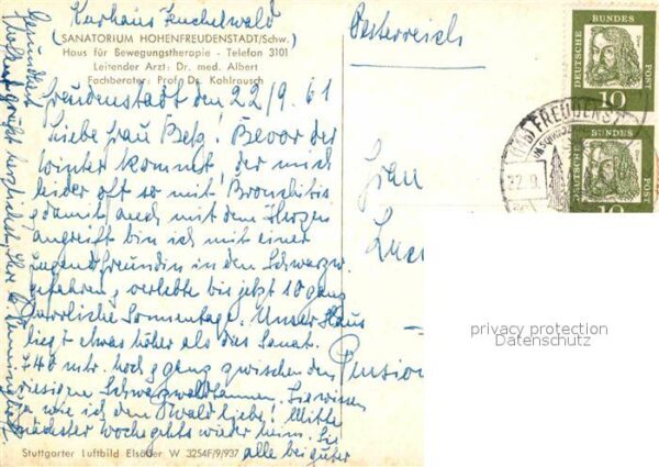 Freudenstadt Fliegeraufnahme Sanatorium Hohenfreuden – Bild 2