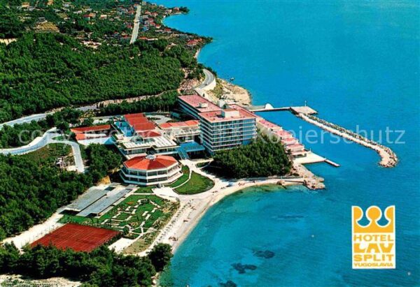 Split Spalato Fliegeraufnahme Hotel Lav