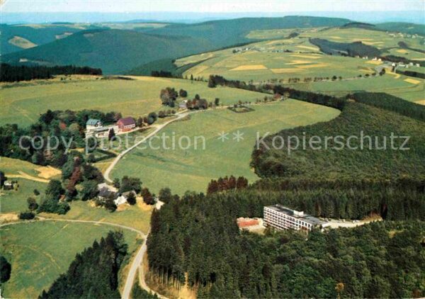 Hoheleye Fliegeraufnahme Berghotel und Sanatoriu