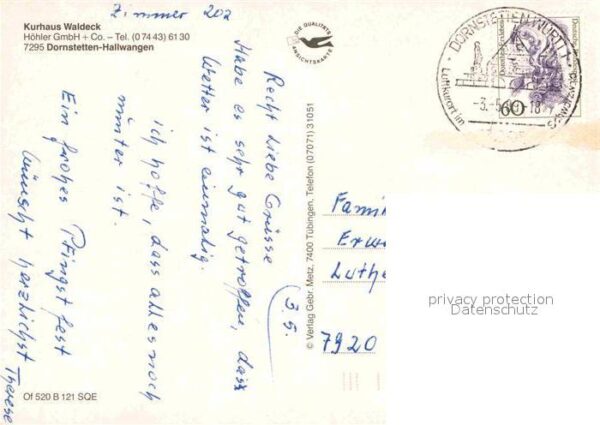 Dornstetten Wuerttemberg Kurhaus Waldeck – Bild 2