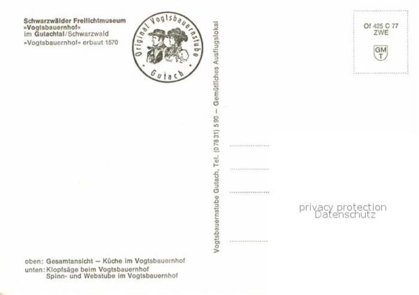 Gutach Schwarzwald Schwarzwälder Freilichtmuseum Vogtsbaue – Bild 2
