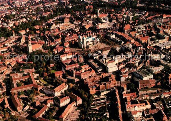 Muenster Westfalen Fliegeraufnahme Stadtzentrum