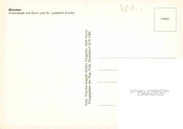 Muenster Westfalen Fliegeraufnahme Dom Sankt Lamberti Kirc – Bild 2