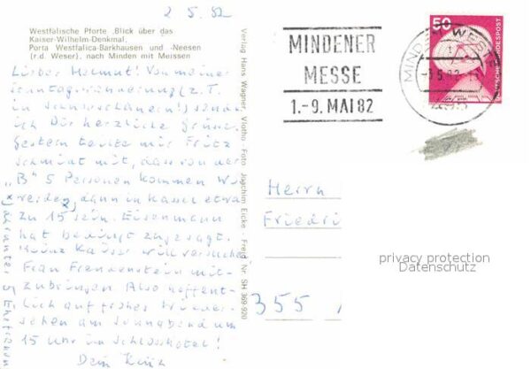 Minden Westfalen Fliegeraufnahme Kaiser Wilhelm Denkmal – Bild 2