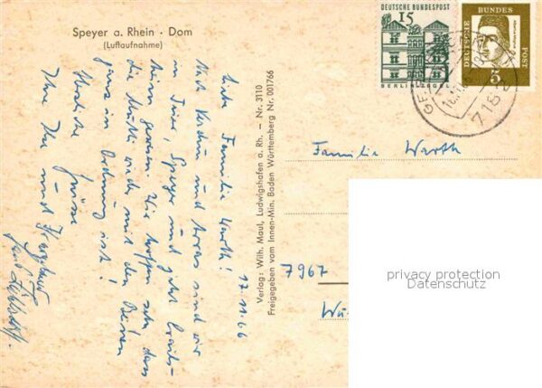 Speyer Rhein Fliegeraufnahme Dom – Bild 2