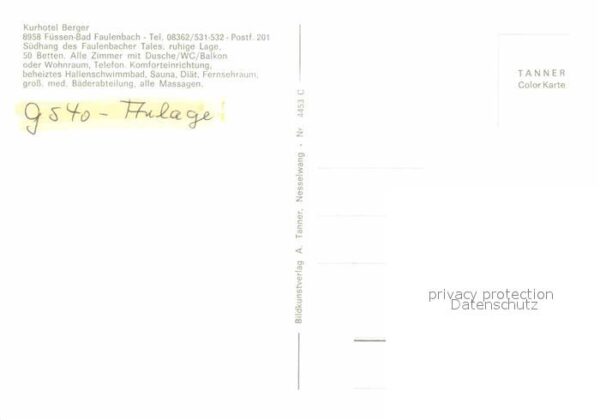 Bad Faulenbach Kurhotel Berger – Bild 2