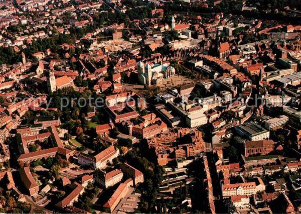 Muenster Westfalen Fliegeraufnahme Stadtzentrum