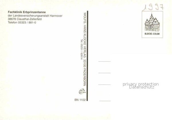 Zellerfeld Fachklinik Erbprinzentanne Clausthal – Bild 2