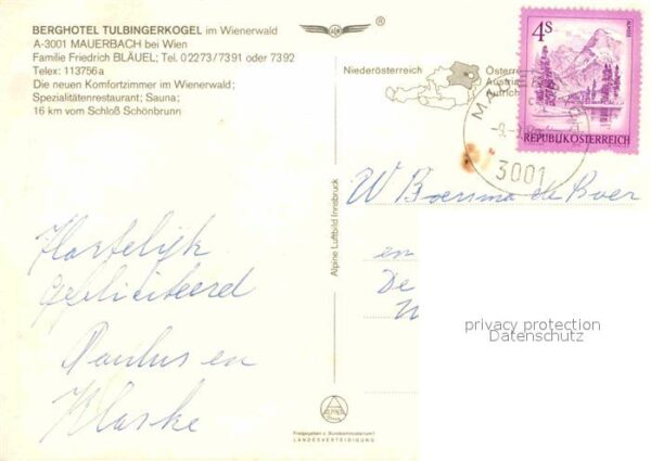 Mauerbach Fliegeraufnahme Berghotel Tulbingerkoge – Bild 2