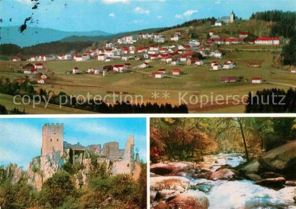 Kirchberg Holzland über Regen Burgruine