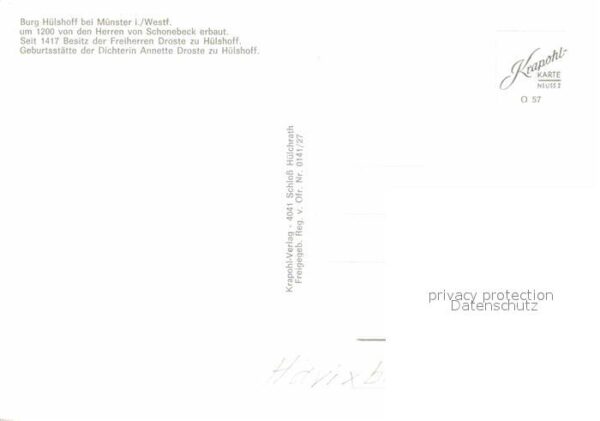 Muenster Westfalen Fliegeraufnahme Burg Hülshoff – Bild 2