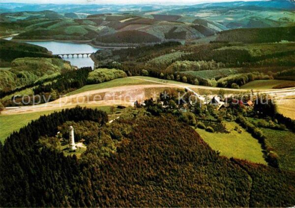 Versetalsperre Fliegeraufnahme mit Homert Aussichtstur