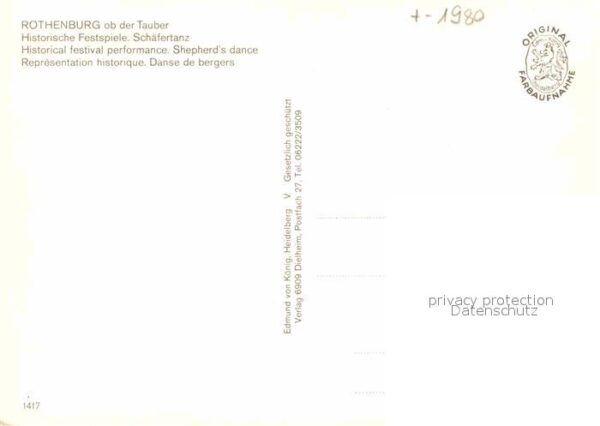 Rothenburg Tauber Schäfertanz – Bild 2
