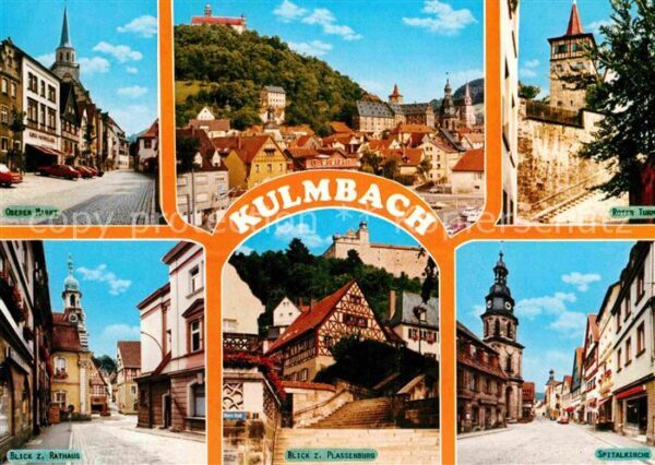 Kulmbach Oberer Markt Roter Turm Rathaus Plassen