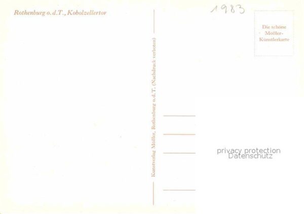 Rothenburg Tauber Kobolzellertor L. Mößler pinx – Bild 2