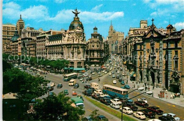 Madrid Spain Calle de Alcala y Avda