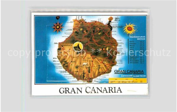 Gran Canaria Leporello Landkarte Lageplan