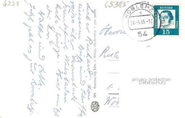 Gedicht auf AK Zu Rüdesheim in der Drosselgass Otto Ha – Bild 2
