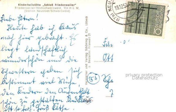 Liederkarte Kinderheimlied Kinderheilstätte Schloss – Bild 2