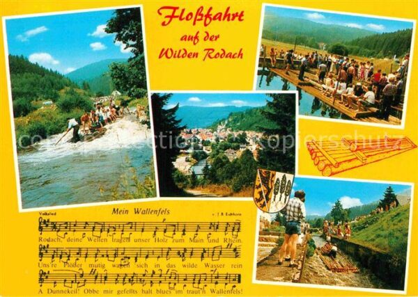 Liederkarte Mein Wallenfels Flossfahrt Wilde Rodach
