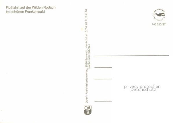 Liederkarte Mein Wallenfels Flossfahrt Wilde Rodach – Bild 2