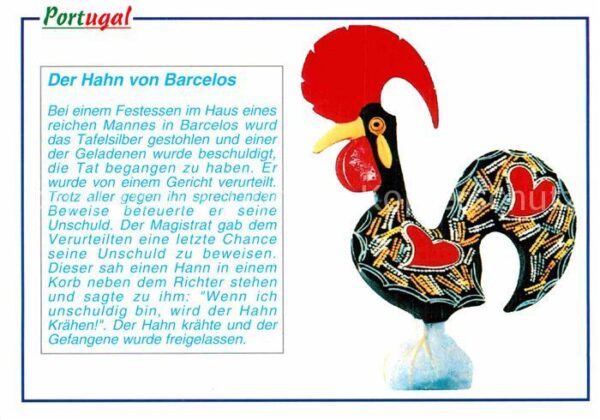 Gefluegel Der Hahn von Barcelos Portugal