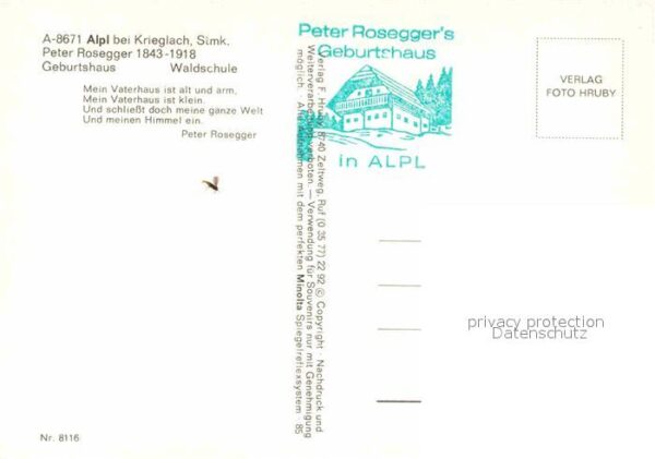 Persoenlichkeiten Peter Rosegger Alpl Krieglach Geburtsha – Bild 2
