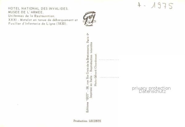Leibgarde Wache Matelot Fusilier d_Infanterie de Ligne – Bild 2