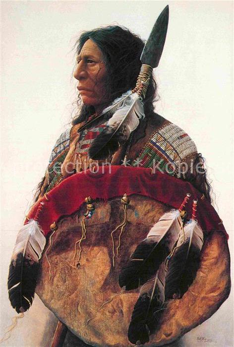 Indianer Native American High Plains Sentinel Mark Rohrig