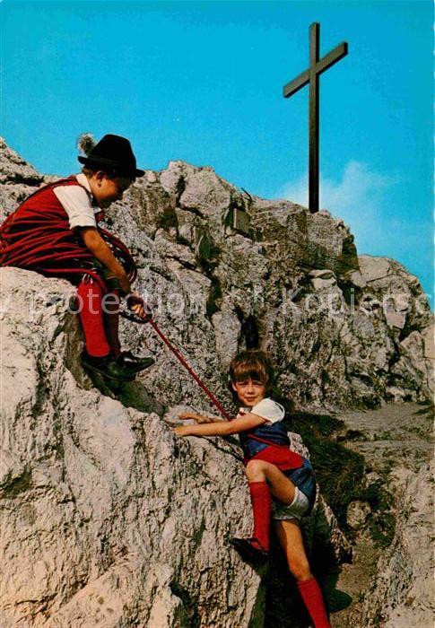 Klettern Bergsteigen Kinder Gipfelkreuz