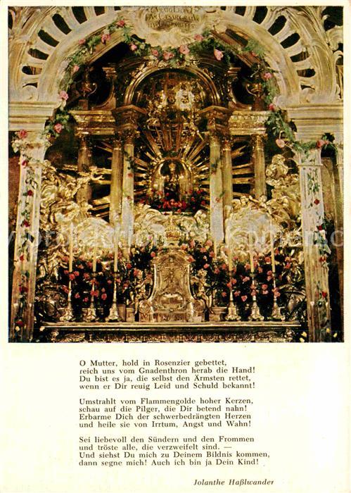 Mariazell Steiermark Gnadenaltar Gedicht Jolanthe Hasslwande