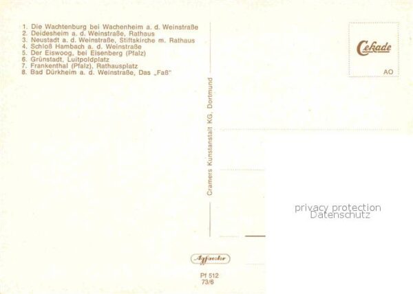 Liederkarte O Pfälzer Land wie schön bist du – Bild 2
