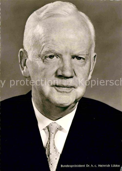 Politiker Bundespräsident Dr. Heinrich Lübke