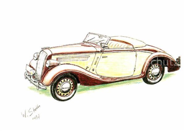 Autos Opel Super 6 Sportcabriolet Gläser 1937