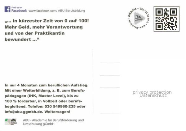 Autos Werbung ABU Akademie für Berufsförderun – Bild 2