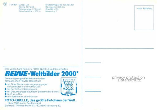 Flugzeuge Zivil Condor Europa-Jet Boeing 737-230 – Bild 2