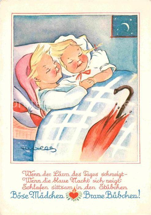 Kinder Child Enfants Schlaf Gedicht Verlag-A.-Lengauer-Nr. 1