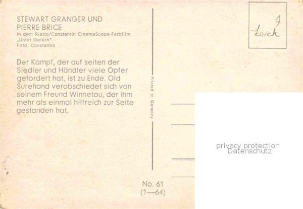 Kino Film Unter Geiern Stewart Granger Pierre Bri – Bild 2
