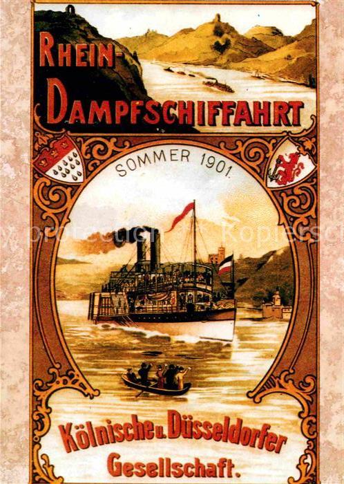 Dampfer Seitenrad Titelseite KD-Fahrplan 1901