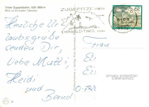 Seilbahn Tiroler Zugspitzbahn Ehrwalder Talbecke – Bild 2
