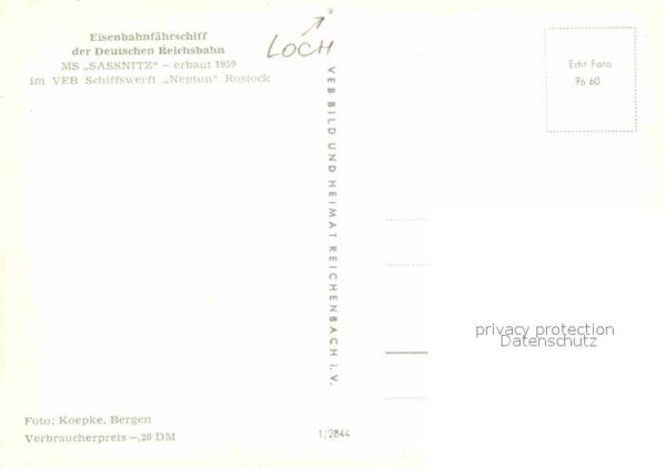 Faehre Ferry Bac Traghetto-- Eisenbahnfährschiff MS Sassnitz – Bild 2