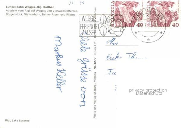 Seilbahn Weggis Rigi-Kaltbad Vierwaldstättersee – Bild 2