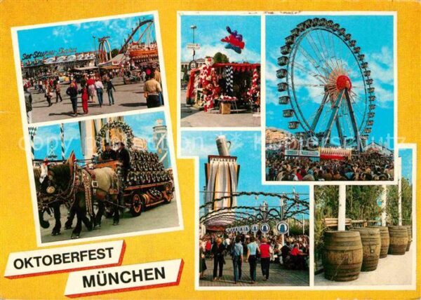 Oktoberfest München Riesenrad Brauerei-Pferdegespan