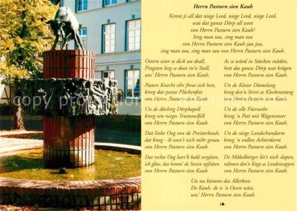 Liederkarte Herrn Pasturn sien Kaub Brunnen Schweri