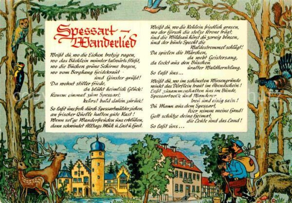Liederkarte Spessart Wanderlied