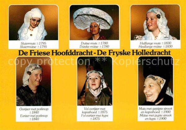 Trachten Holland Friese Hoofddracht Sluiemuts Duitse mut