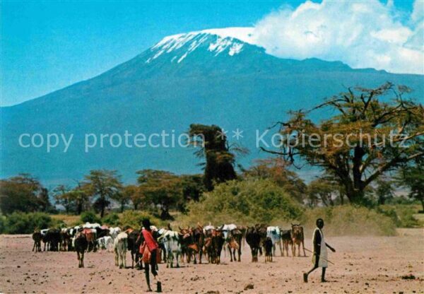 Typen Afrika Masai Herdsmen Mount Kilimanjaro